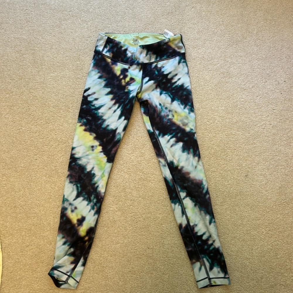 Athlete girl pants tie dye